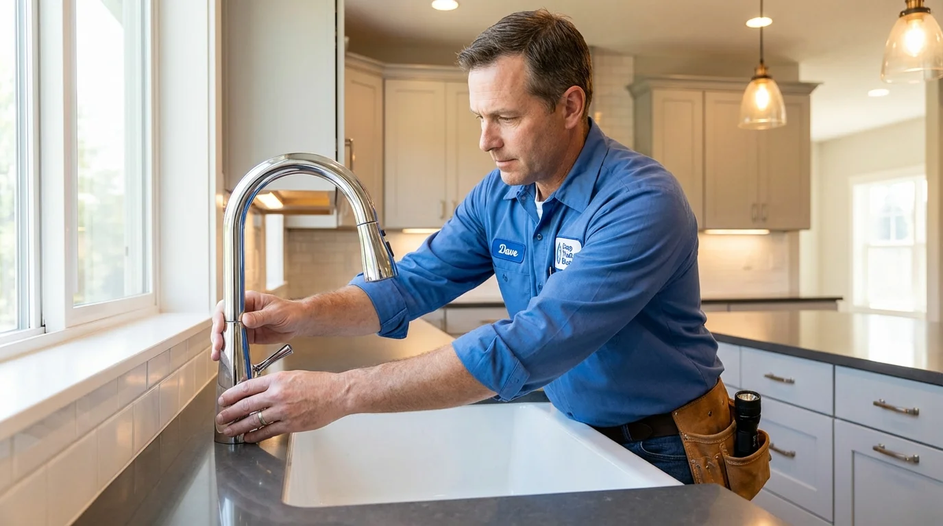 Kitchen faucet installation by Johns Plumbing LLC in Hightstown