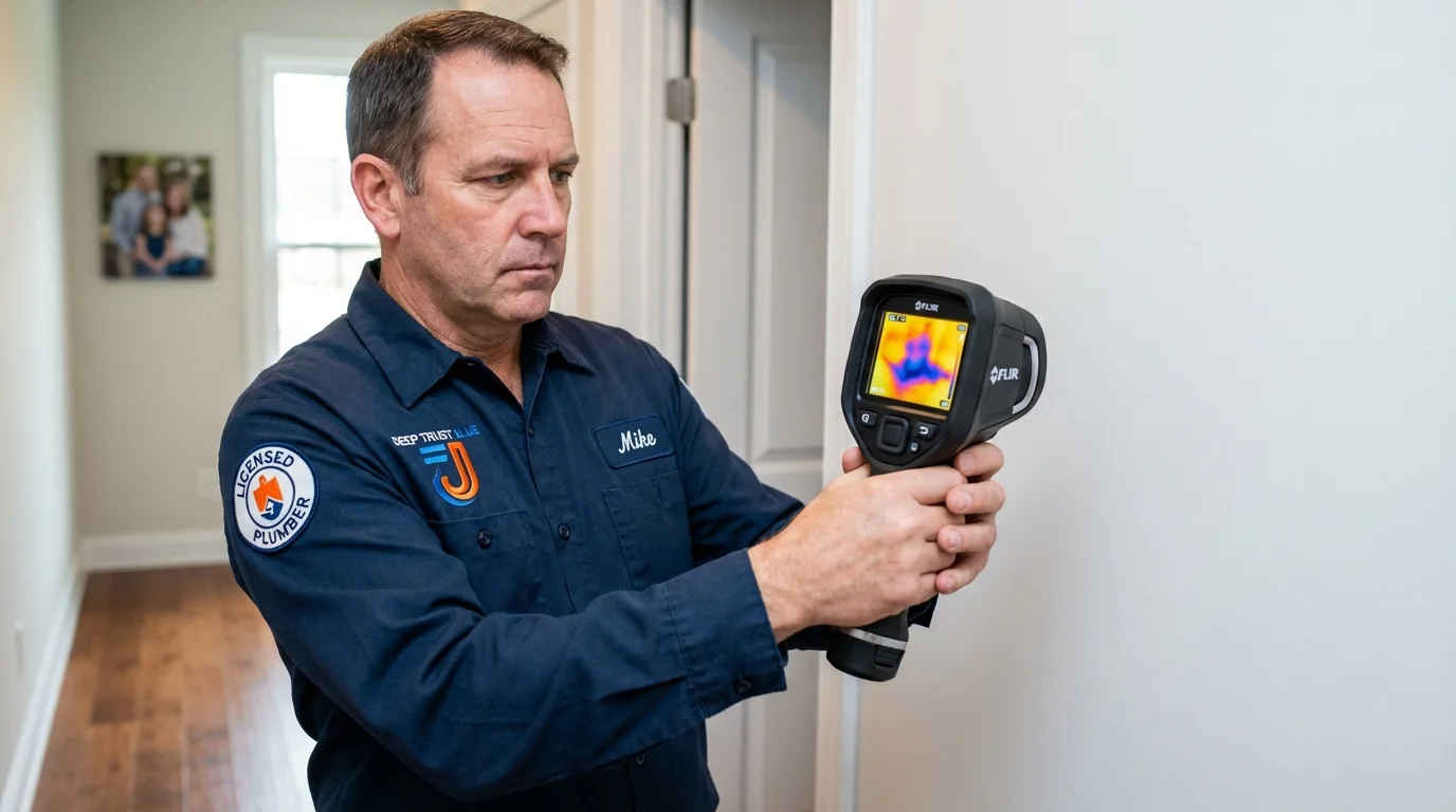 Thermal imaging leak detection by Johns Plumbing LLC in Hightstown